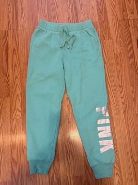 VS Pink Mint Green Silver Bling Joggers S